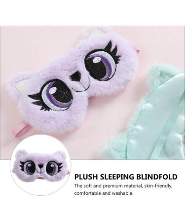 Buy Plush Cartoon Panda Eye Mask - Soft Light Purple Sleep Mask for Girls | International Shipping - Buy Online on GoSupps.com