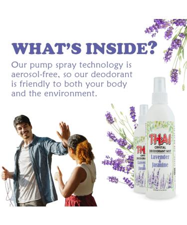 Thai Deodorant Spray 8 oz - Lavender & Jasmine Natural Deodorant (Pack of 3) | Not Tested on Animals - Buy Online on GoSupps.com