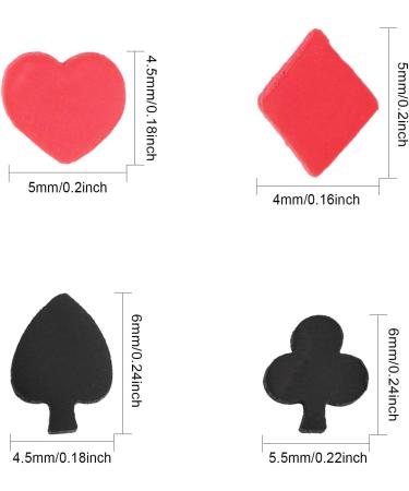 CHGCRAFT 160G Handmade Polymer Clay Playing Cards Cabochons - Nail Art Decoration & DIY Craft Accessories in Black & Red - Buy Online on GoSupps.com