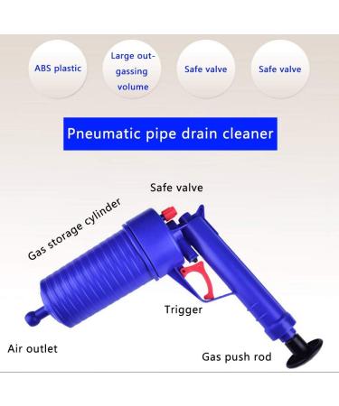 Cleaner Sewer Pipe Dredging Device Pneumatic Type Toilet Kitchen Floor Drain Blaster with Four Plugs Blue - Buy Online on GoSupps.com