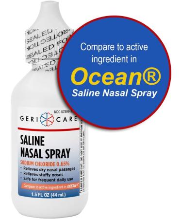 GeriCare Saline Nasal Spray 1.5 FL OZ Moisturizing Sodium Chloride 0.65% (Pack of 4) - Buy Online on GoSupps.com