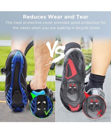 LIZHOUMIL 2pcs Cycling Cleat Covers - Protect Your Bike Shoe Cleats with Portable Indoor/Outdoor Bicycle Cleat Set - Black - Buy Online on GoSupps.com