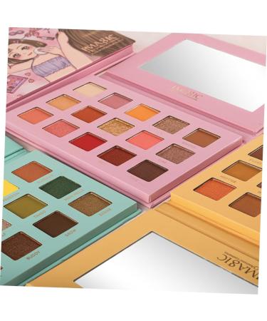 FOMIYES 1pc 15 Glitter Eye Shadow Sunset Eyeshadow Cosmetic Pallet Eyeshadow Palette Tray Portable 1 count (Pack of 1) Green - Buy Online on GoSupps.com