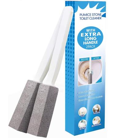 Pack of 2 Stone Toilet Cleaner Stone Toilet Cleaner Pumice Stone Toilet Cleaner Brush with Long Handle for Bathroom and Kitchen - Buy Online on GoSupps.com