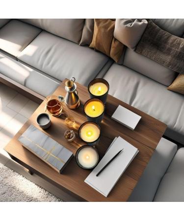 Luxury Scented Candles Set - Rose Lavender Miss Coco Freesia | Black Jar Collection | Perfect Christmas Gifts & Aromatherapy Bliss - Buy Online on GoSupps.com