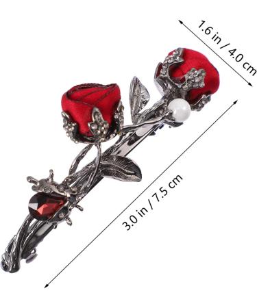 minkissy 1pc Hairpin Vintage Flower Hair Clip Women Hair Jewelry Flower Hair Clips for Women Bridal Barrette Clip Hair Pin Hair Barrettes Rose Hair Decoration Alloy Bobby Miss Wedding - Buy Online on GoSupps.com