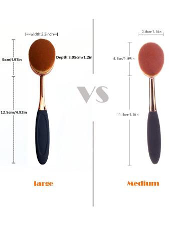 Yoseng Oval Foundation Brush - Large Toothbrush Makeup Brush for Fast & Flawless Application of Liquid, Cream & Powder Foundation - Buy Online on GoSupps.com