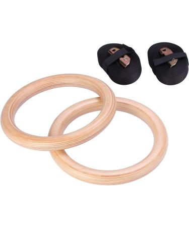 Yimidear Wood Olympic Rings Gymnastic Rings for Strength Training - 2.8 cm - Buy Online on GoSupps.com