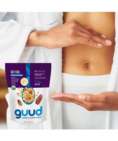 GUUD Gut Fuel Organic Muesli Cereal 12oz - Pack of 6 | Oats, Dates, Seeds, Fruits | Vegan, Non-GMO, Kosher - Buy Online on GoSupps.com