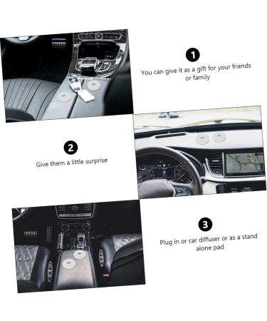 15pcs Aromatherapy Tablets Scented Refill Pads for Car Diffuser | Air Vent Clip Replacement Pad | Locket Circle Scent Diffuser | PE White - Buy Online on GoSupps.com