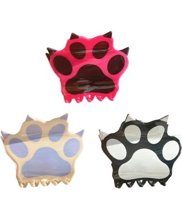 1pc/3pcs Harajuku Cat Paw Hair Claw for Girl Hair Claw Sweet Delicate Cat Paw Shape Hair Barrettes for Teens Ponytail - Buy Online on GoSupps.com