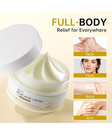 BOLI Kojic Acid Cream, Dark Spot Remover, Azelaic Acid + Salicylic Acid + Niacinamide + Retinol Peptides Skin Brighetning Cream (3.52 oz) 5.29 Ounce (Pack of 1) - Buy Online on GoSupps.com