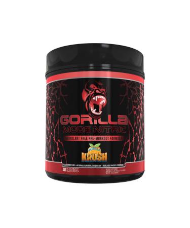 Gorilla Mode Nitric Stimulant Free Pre-Workout   Best Tasting and Most Effective Stimulant Free Pre-Workout/Massive Pumps   Vasodilation   Power / 680 Grams (Krush)