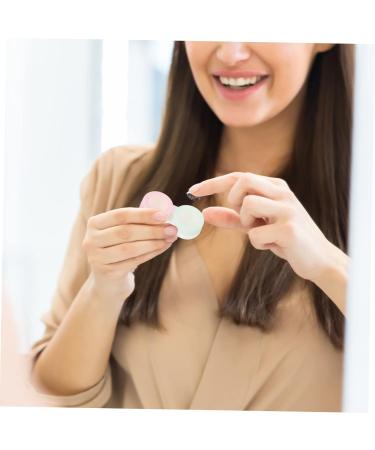 Solustrie Contact Lens Container & Mirror - Travel Organizer for Cosmetic Lenses | Portable Make-Up Lens Case | Invisible Plastic Design - Buy Online on GoSupps.com