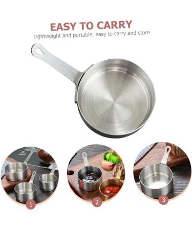 DECHOUS Stainless Steel Sauce Cup Vinegar Dipping Bowls Seasoning Dishes Bowls Condiment Dish Dipping Sauce Cups Metal Sauce Dish Chip and Dip Bowl Dip Bowls Steak American Style 10x6cm Silver - Buy Online on GoSupps.com
