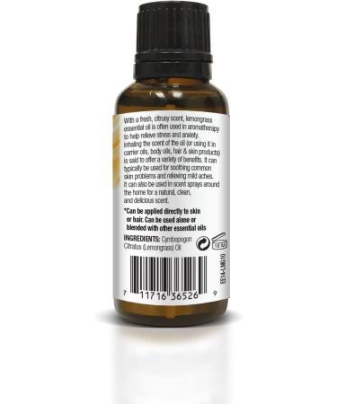 Ethereal Nature Lemongrass Essential Oil 30ml (1.01 fl oz) - 100% Pure - Buy Online on GoSupps.com