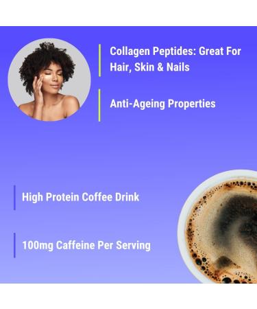 A1 Physique Protein Coffee - 500g Instant Coffee with Hydrolysed Collagen Peptides from Bovine Protein - Allergen Free Ground Coffee Granules for Hot or Iced Coffee - High Protein Collagen Coffee - Buy Online on GoSupps.com