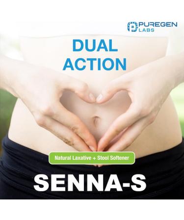 Puregen Labs Senna-S Natural Vegetable Laxative & Stool Softener 250 Tablets | Gentle Overnight Relief for Occasional Constipation - Buy Online on GoSupps.com