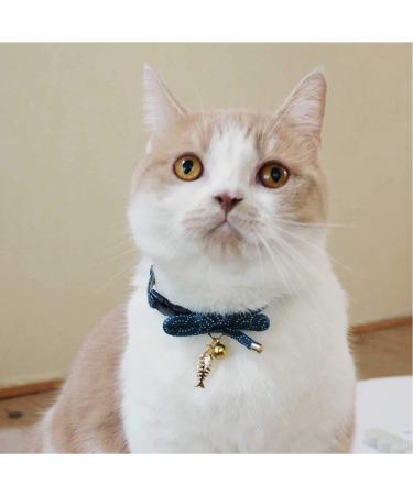 Necoichi Zen Fish Charm Cat Collar in Blue - Stylish and Comfortable - Buy Online on GoSupps.com