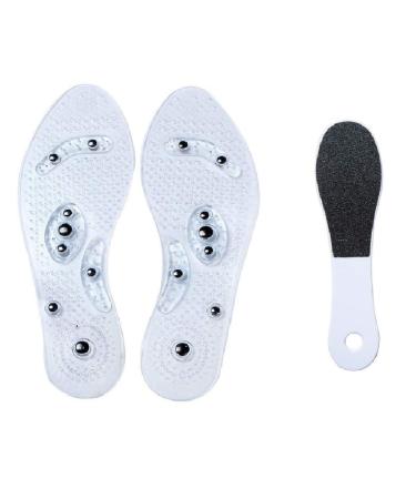 Magnetic Therapy Insoles - Acupressure Magnetic Massage Insoles Foot Reflexology Anti-Plantar Fasciitis Relief Pain Breathable Shoes Insoles Washable and Cutable Fit for Men Women Size Unisex 1 Pair