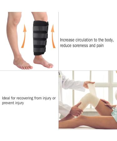Shank Calf Support Night Splint & Fibula Fracture Orthosis - Adjustable Wrap Sleeve Belt Protector (M) | International Shipping - Buy Online on GoSupps.com