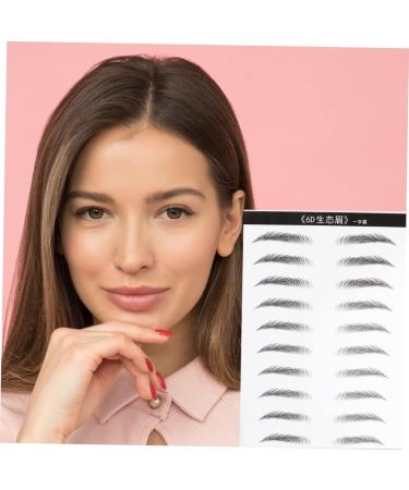 AUTSUPPL 2 Pairs Simulation Eyebrow Hair-like Simulation Artificial Eyebrow Patch Eyebrow Waterproof Black 21.00X15.00X0.01CM Black - Buy Online on GoSupps.com