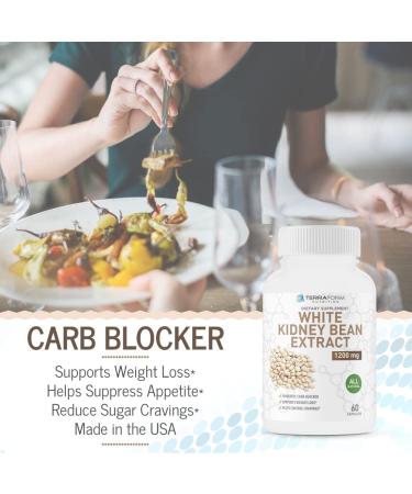 100% Pure White Kidney Bean Extract - All-Natural Carb Blocker 1200mg for Weight Loss & Fat Prevention - Made in USA - Buy Online on GoSupps.com