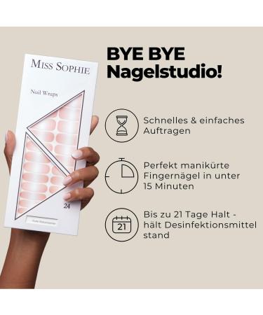 Original Miss Sophie Starterset | Self-Adhesive Nail Foils & Stickers | Nude Baby Boomer & Iced Coffee | Premium Nail Polish Foil Set for Quick & Easy Application - Buy Online on GoSupps.com