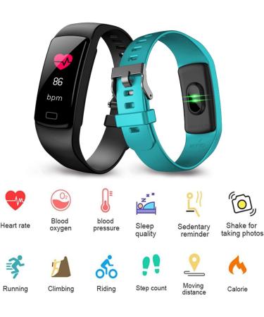 PUBU Fitness Tracker | Heart Rate Monitor Activity Tracker IP68 Waterproof | Sleep Monitor | Step Counter Pedometer | Health Exercise Watch for Women Men | Black - Buy Online on GoSupps.com