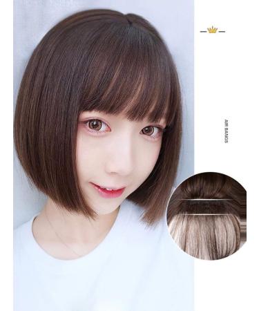 Short Light Brown Wig for Women - Natural Bobo Style Full Headgear | Trendy Round Face Hair Set - Buy Online on GoSupps.com