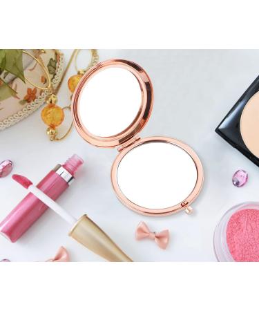 Rose Gold Compact Travel Mirror - Perfect Gift for Sister | Handheld Portable Folding Makeup Mirror for Birthday, Graduation, Wedding, Christmas - Buy Online on GoSupps.com