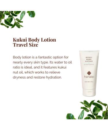 Hanalei Cruelty-Free Kukui Oil Body Lotion Paraben-Free Dye-Free Moisturizer with Kukui Nut Oil Shea Butter & Jojoba for Hydrated Soft Nourished Skin Travel-Friendly Size 80 ml - Buy Online on GoSupps.com