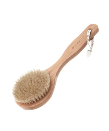 Short Body Brush with Natural Bristles Wet Or Dry Brushing
