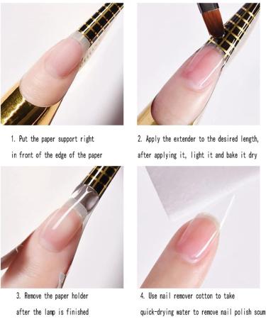 300Pcs Nail Art Extension Tips BetterJonny Golden Nail Extension Forms Guide Stickers for Acrylic UV Gel DIY Nail Art Manicure Tool - Buy Online on GoSupps.com