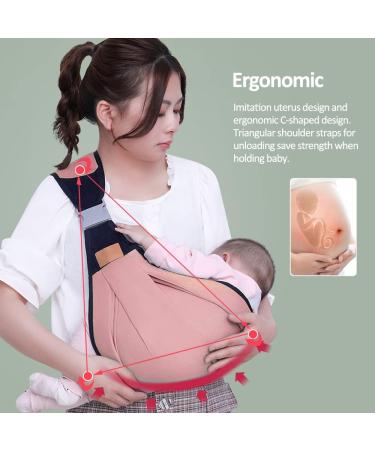 Adjustable Breathable Baby Sling Carrier | Quick Dry with Thick Shoulder Straps | 0-36 Months (Pink) - Buy Online on GoSupps.com