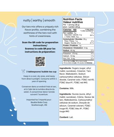 Bauble Boba Instant Bubble Tea Powder Drink Mix - 240g - Taro - Buy Online on GoSupps.com