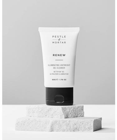 Pestle & Mortar Renew Cleansing Gel | Gentle Moisturizing Cleanser for Sensitive Skin | 100% Natural with Super-Enzyme & Mango Extract | 50g - Buy Online on GoSupps.com