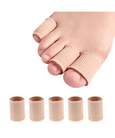 5 Pcs Toe Sleeves Toe Cushion Tube Gel Corn Protectors for Corns Remover Blisters Calluses Cushions Corns and Toe Pain Relie(M Size Toe Tubes)