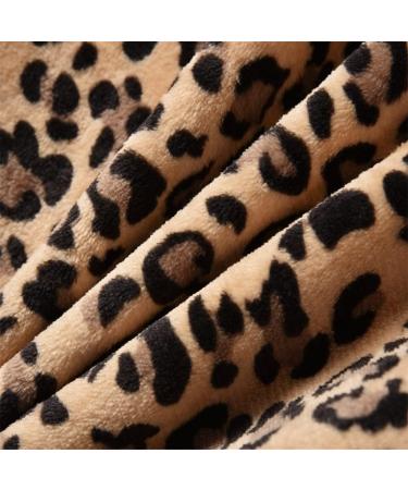 Duohropke Women s Leopard Teddy Plush Parka - Fuzzy Warm Autumn Winter Jacket with Bag | Casual Oversized Faux Fur Coat - Buy Online on GoSupps.com