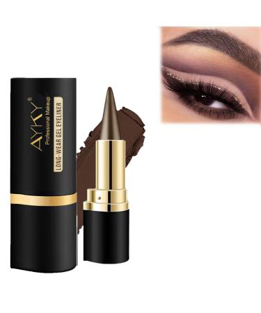 Exhibition Eyeliner Ayky Long Wear Gel Eyeliner Rationalu Gel Eyeliner Ayky Eyeliner Smokey Eyeliners Eyeshadow Pen Black Eyeliner Cream Waterproof Lipstick Eyeliner Crayon (#03)