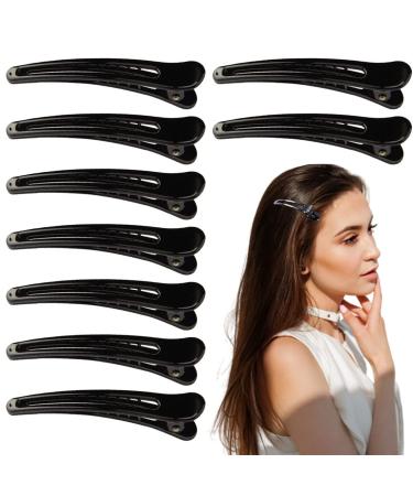 Androxeda 9 pcs Combi Clip Hair Clips Hair Clamps Hair Clip Sectioning Clips Hair Clips Combi made of plastic black