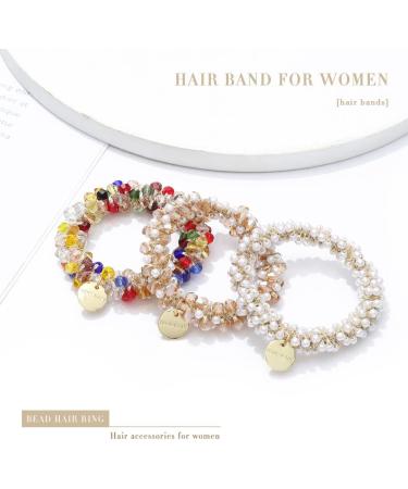 Runmi Hair Ties - 3 Pearl Hair Scrunchies for Women and Girls - Buy Online on GoSupps.com