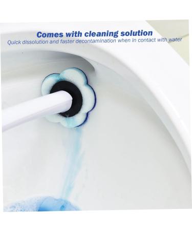 Disposable Toilet Brush 40Pcs Toilet Wand Refills Disposable Toilet Brush Refills Toilet Scrubber Refill Toilet Brush Replacement Refills with Cleaning Solution - Buy Online on GoSupps.com