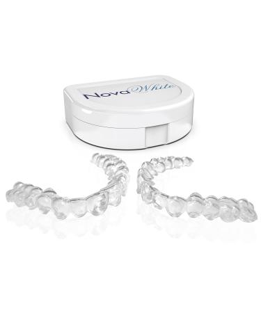 NovaWhite Custom Teeth Whitening Trays Perfect Custom Fit Luxurious Comfort Premium Dental Grade Upper & Lower Mouth Trays & Hygienic Case Made in USA Dentist Recommended Full Tooth Coverage