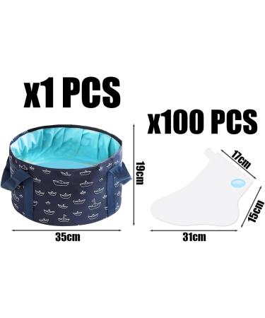 1 Navy Blue Foot Bath 1 Pack Foot Mask Foot Bath Foot Bath Foldable Foot Bath Foot Bucket - Buy Online on GoSupps.com