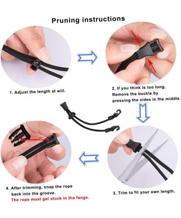 Magiclulu 2-Pack Mask Rope Clips | Adjustable Strap for Face Masks & Earrings | Mask Holder & Cable Organizer - Buy Online on GoSupps.com