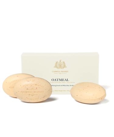 Caswell-Massey Triple Milled Centuries Oatmeal & Honey Three-Soap Set Scented & Moisturizing Bath Soap For Men & Women Made In The USA 5.8 Oz (3 Bars) Oatmeal and Honey 5.8 Ounce (Pack of 3)