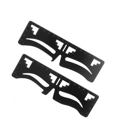 Balacoo 2pcs Eyebrow Ruler Eyebrow Stencil Makeup Gadgets Mini Eyebrow Auxiliary Ruler Make up Eyebrow Card