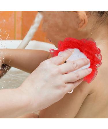 FRCOLOR 4pcs Christmas Bath Loofah Set - Santa Claus & Xmas Tree Pouf Shower Sponge for Kids | Exfoliating Body Scrubber - Buy Online on GoSupps.com