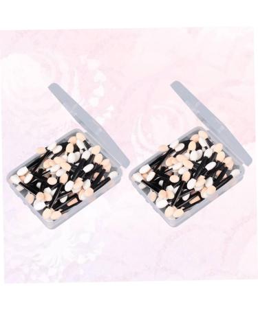 Balacoo 100 Pcs Eye Makeup Professional Double- End Eyeshadow Cosmetic Sponge Size 2 Black - Buy Online on GoSupps.com
